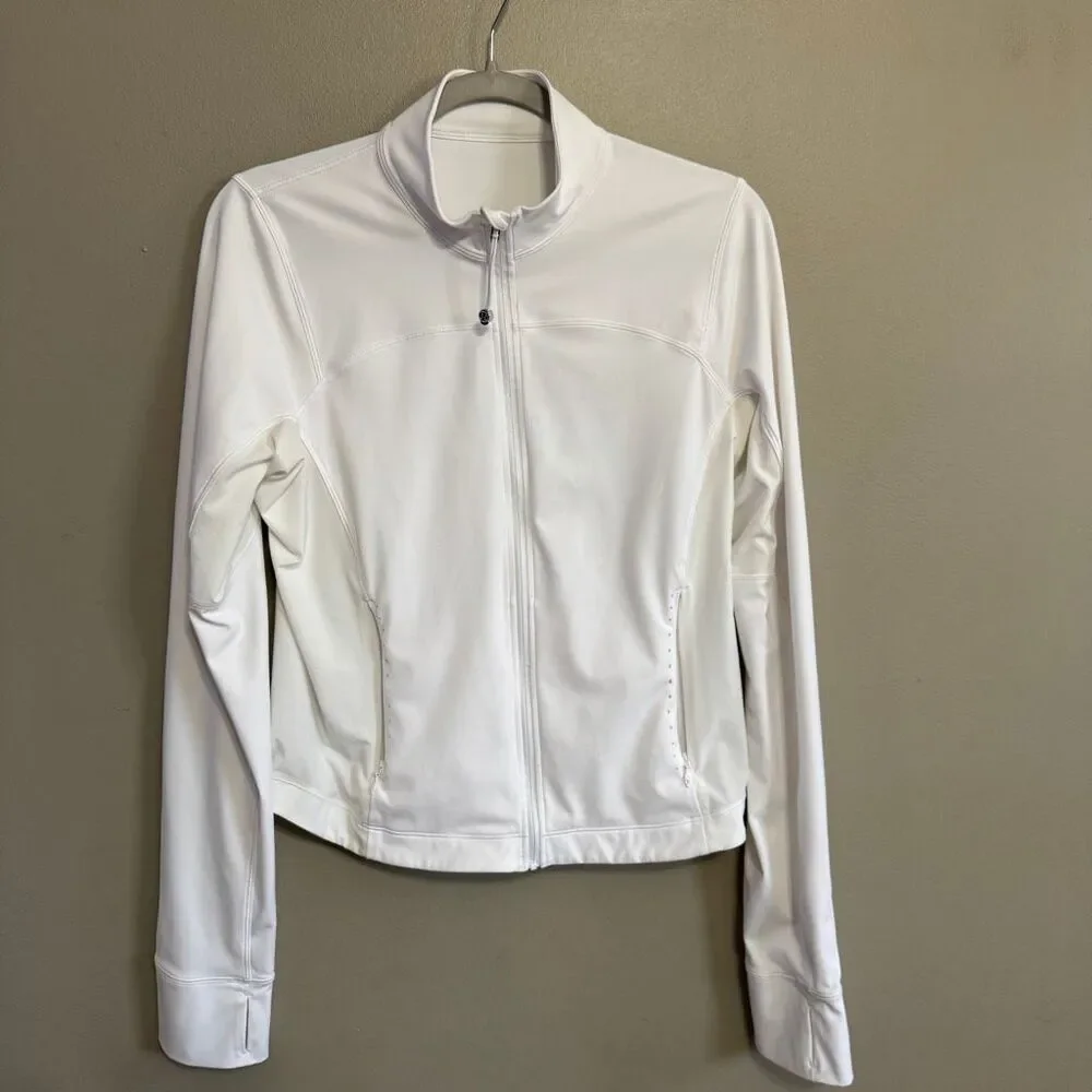 Lululemon Lightweight UV Protection Running Jacket White size 12 - Picture 2 of 9